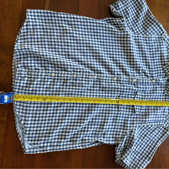 Tommy Bahama Blue and White Checkered Casual Shirt - Picture 2 of 2